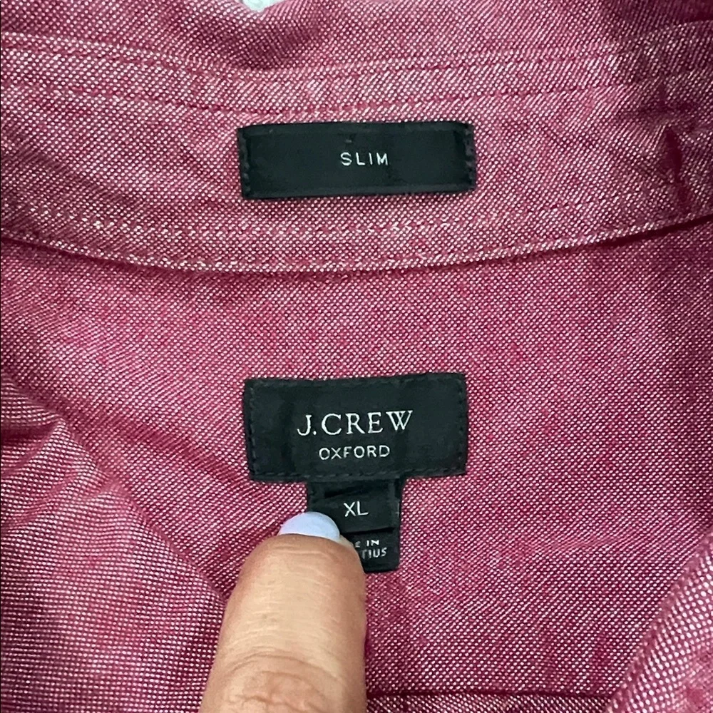 J. Crew Men's Red Casual Button-Down Shirt